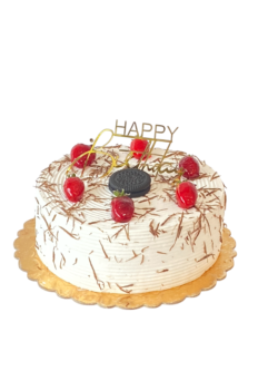 Vanilla Cake with Shaved Chocolate
